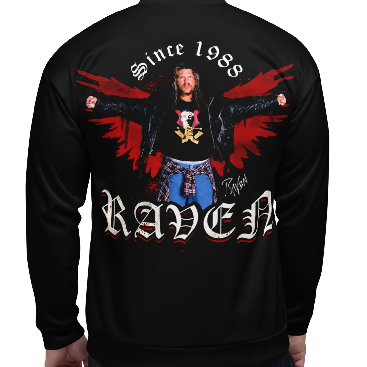 Raven Retro Unisex Bomber Jacket