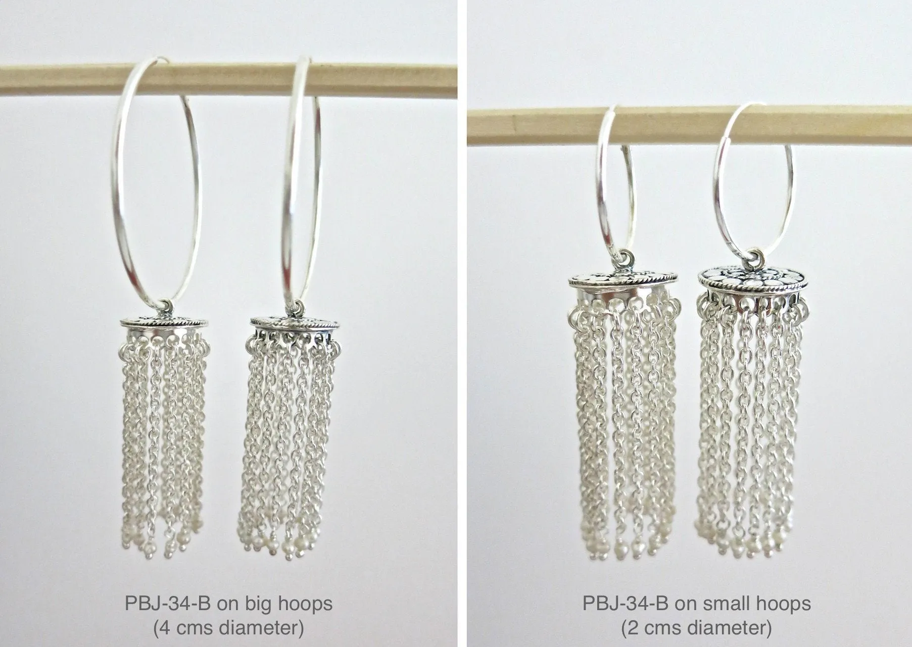 Ravishing, cascading chains Jhumka bottoms