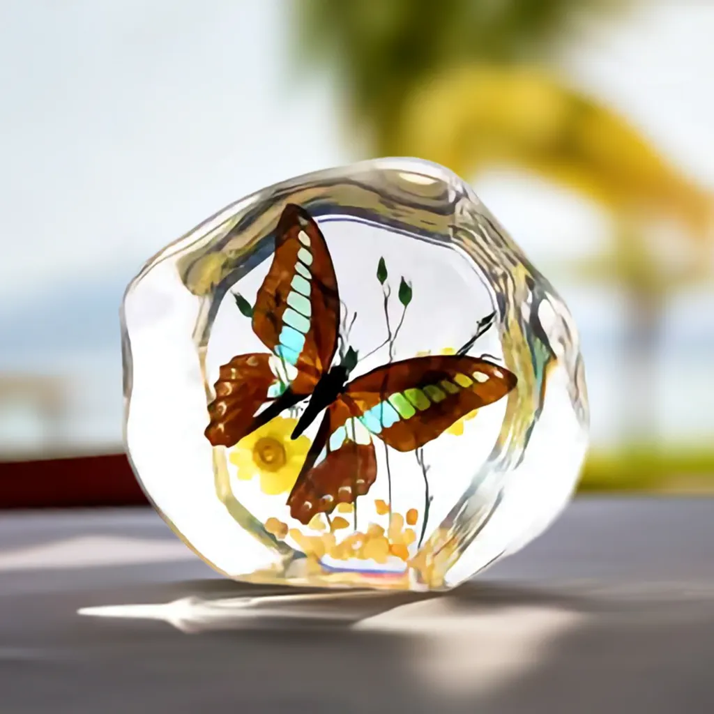 Real Butterfly Round Shape Desktop Real Nature Gift