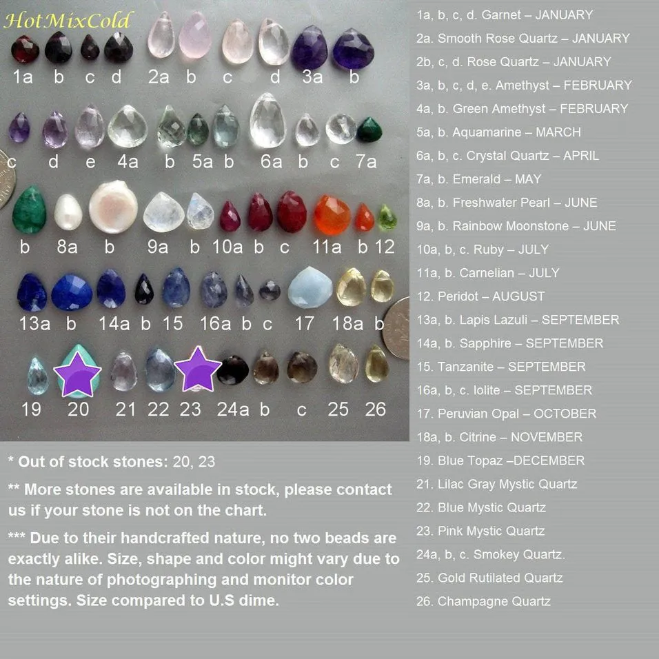 Real Leaf Birthstone Lariat Necklace