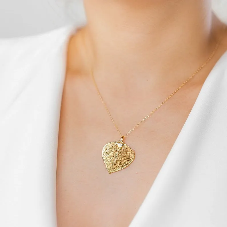 Real Leaf Pendant Necklace
