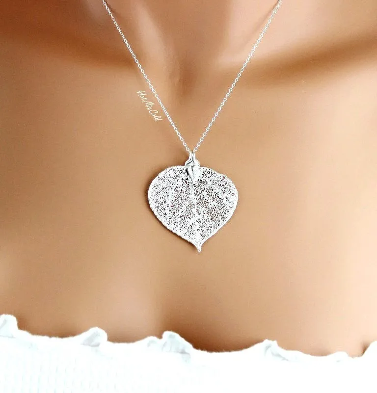 Real Leaf Pendant Necklace