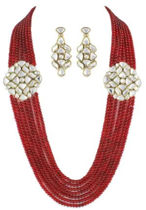 Red Kundan Traditional Jewel Set