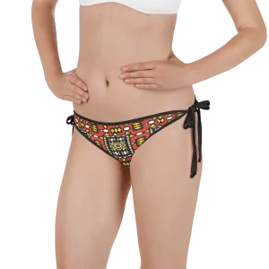 Red Yellow African Print Bikini Bottom