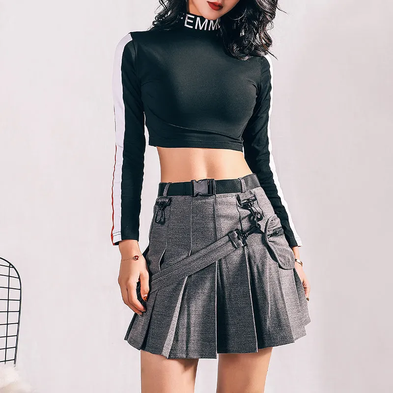 [@resauvi] “RETRO POCKET” PLEATED SKIRT K022601REVIEW
