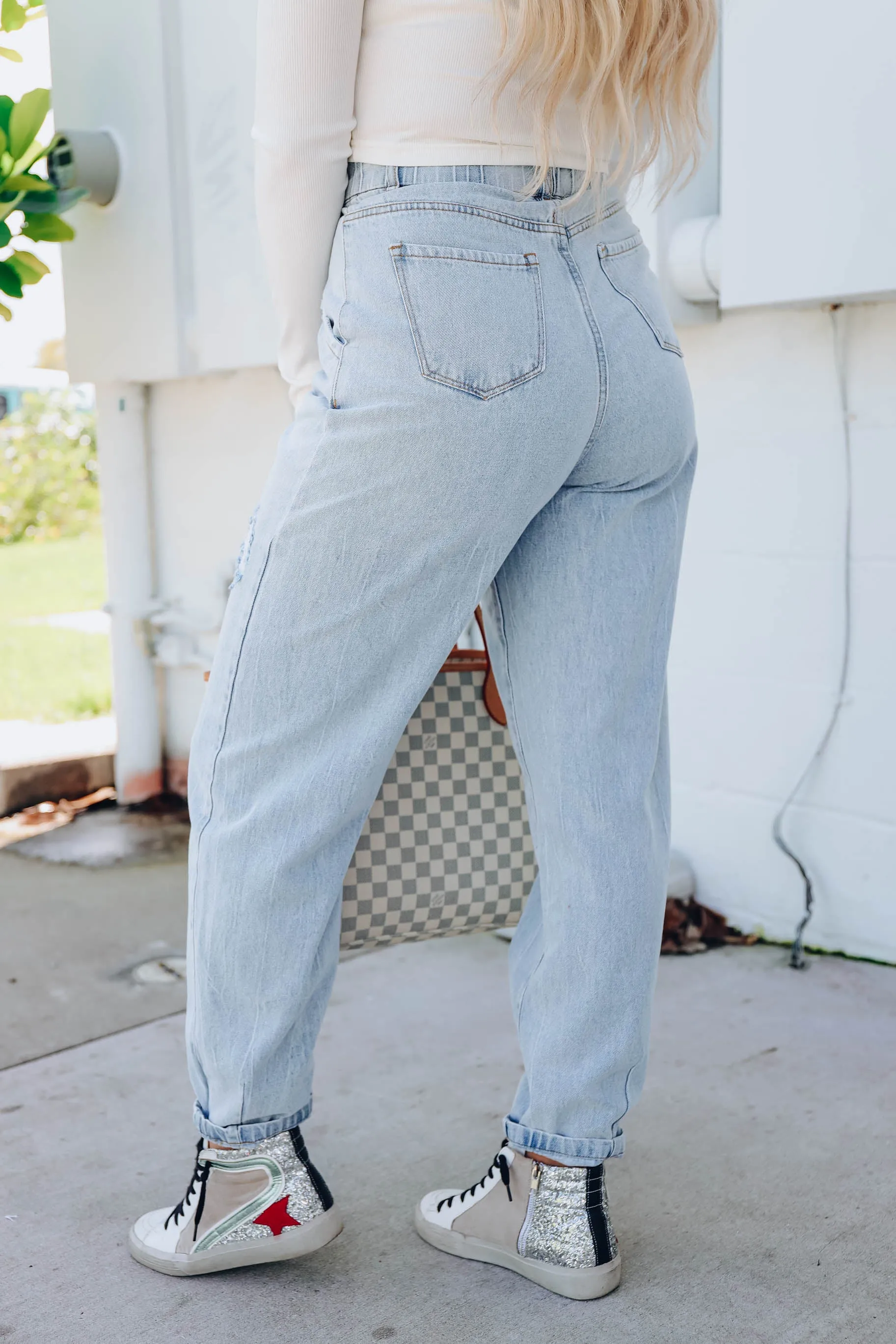 Retro 90's Mom Jeans - Blue- FINAL SALE
