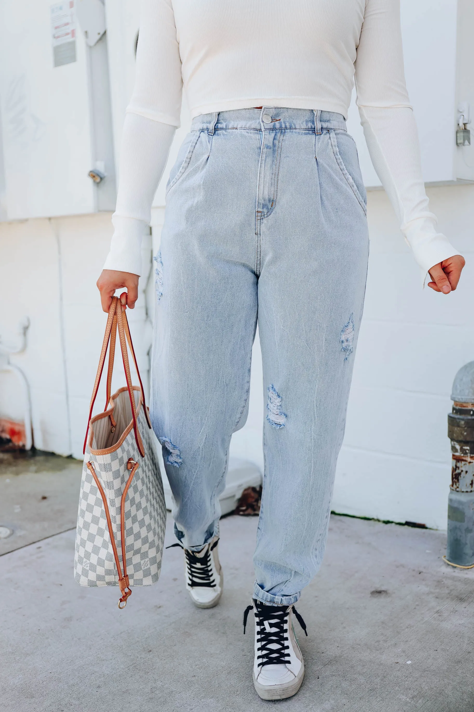 Retro 90's Mom Jeans - Blue- FINAL SALE