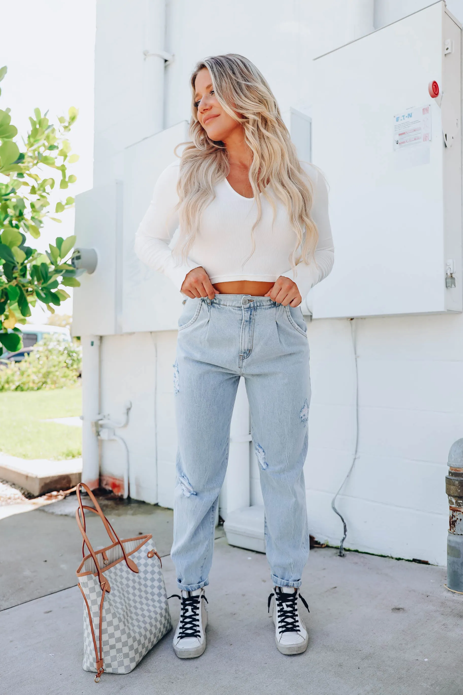 Retro 90's Mom Jeans - Blue- FINAL SALE