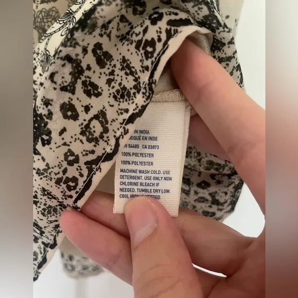 Retro AEO Ivory Chiffon Print Mini Skirt