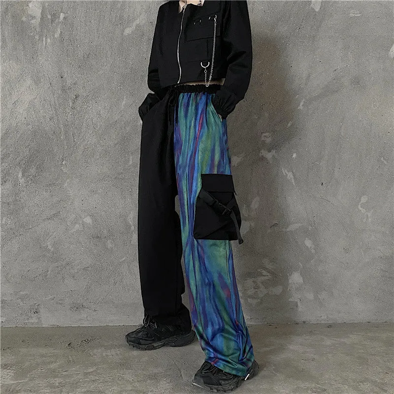RETRO COLORFUL GRADIENT RIBBON PANTS UB2727