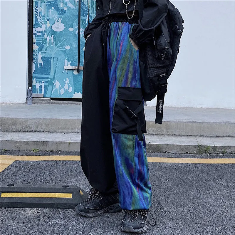 RETRO COLORFUL GRADIENT RIBBON PANTS UB2727