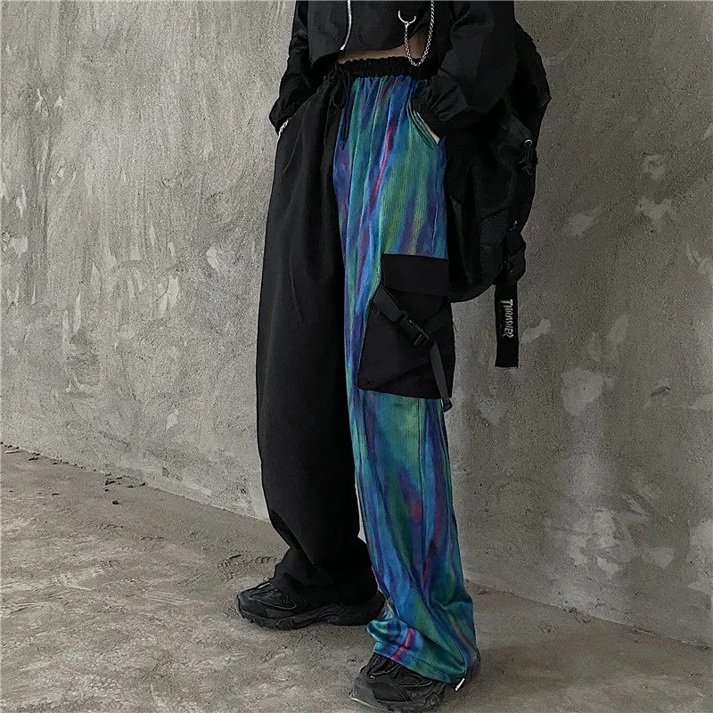 RETRO COLORFUL GRADIENT RIBBON PANTS UB2727