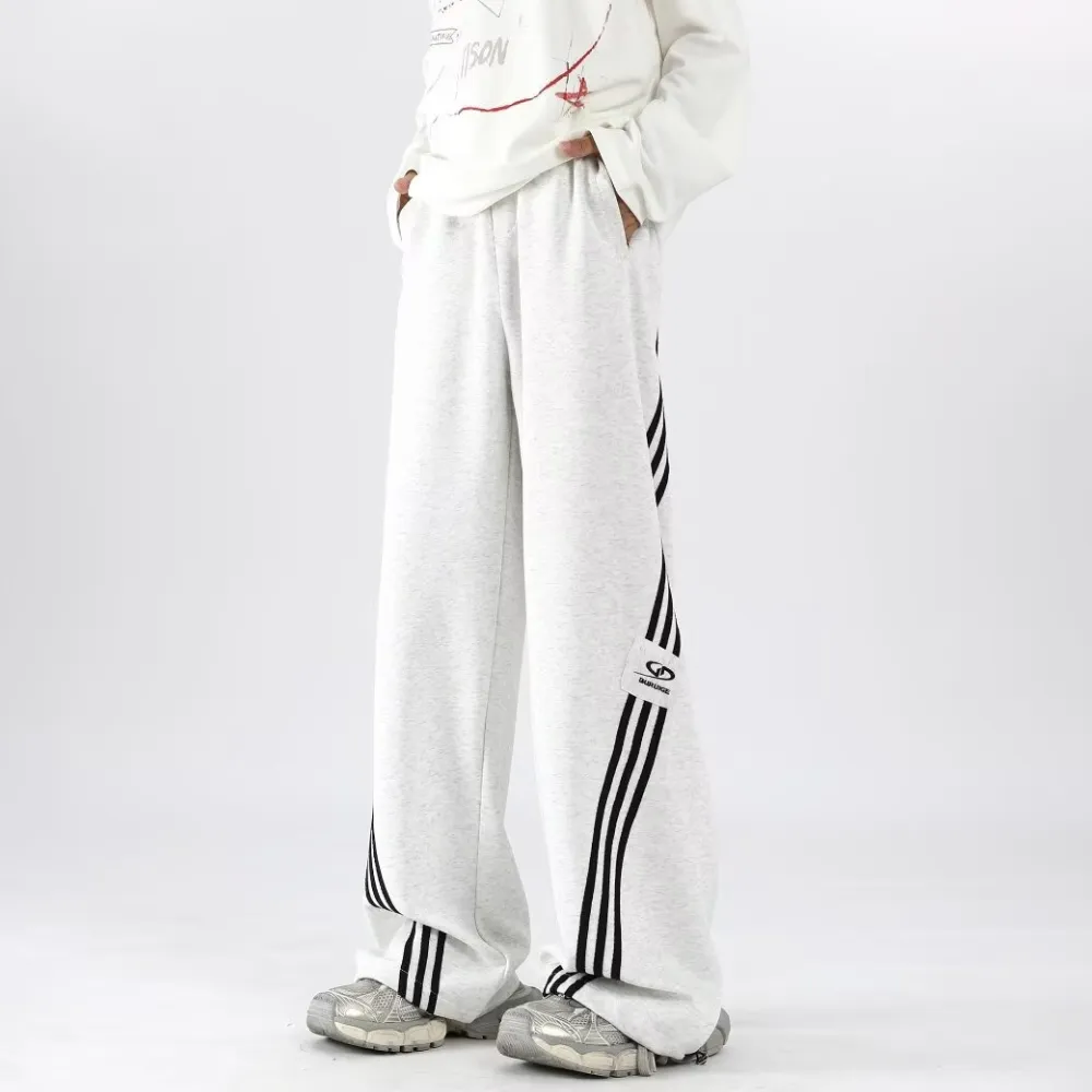 Retro Contrast Stripe Sweatpants