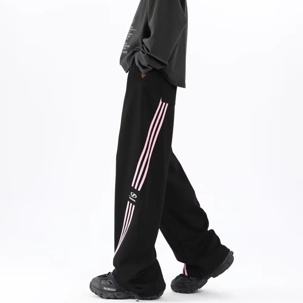 Retro Contrast Stripe Sweatpants