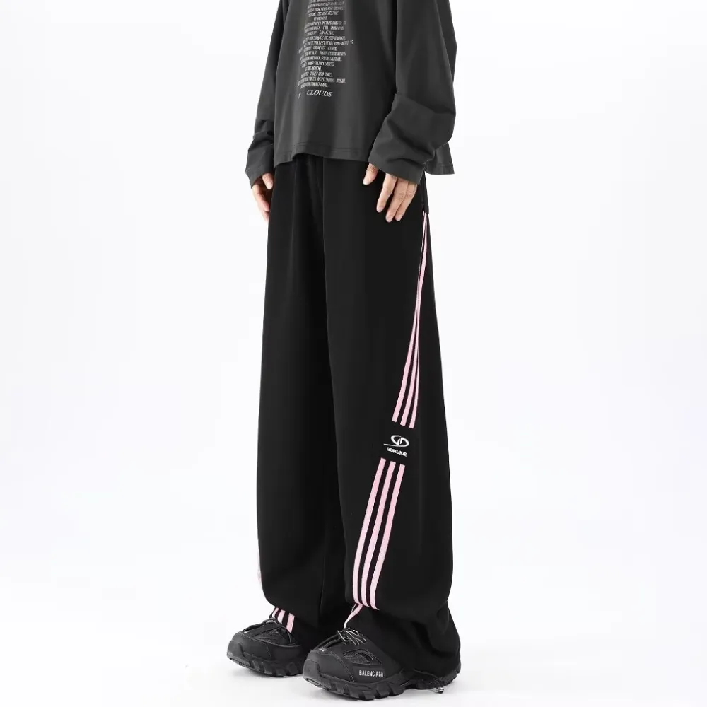 Retro Contrast Stripe Sweatpants