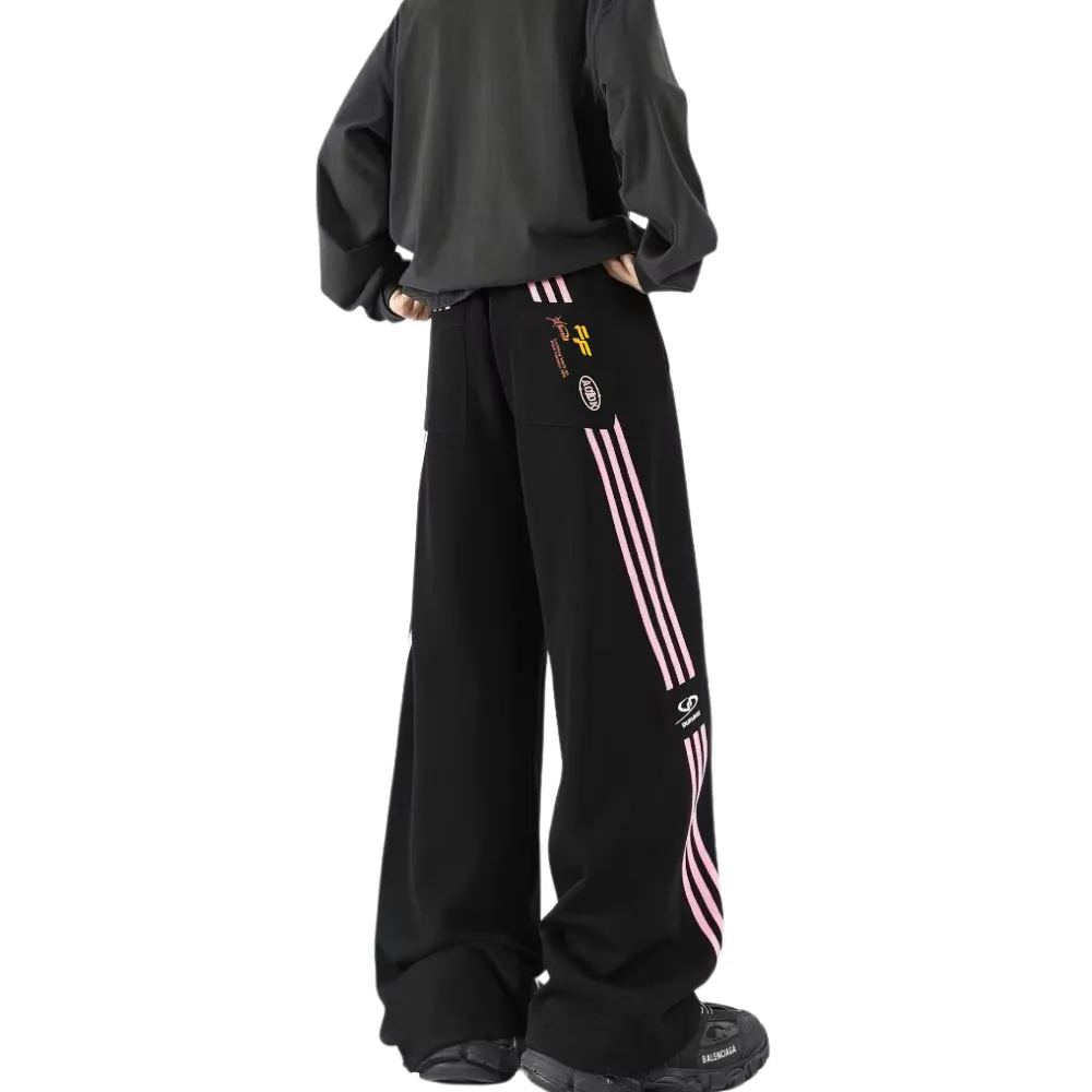 Retro Contrast Stripe Sweatpants