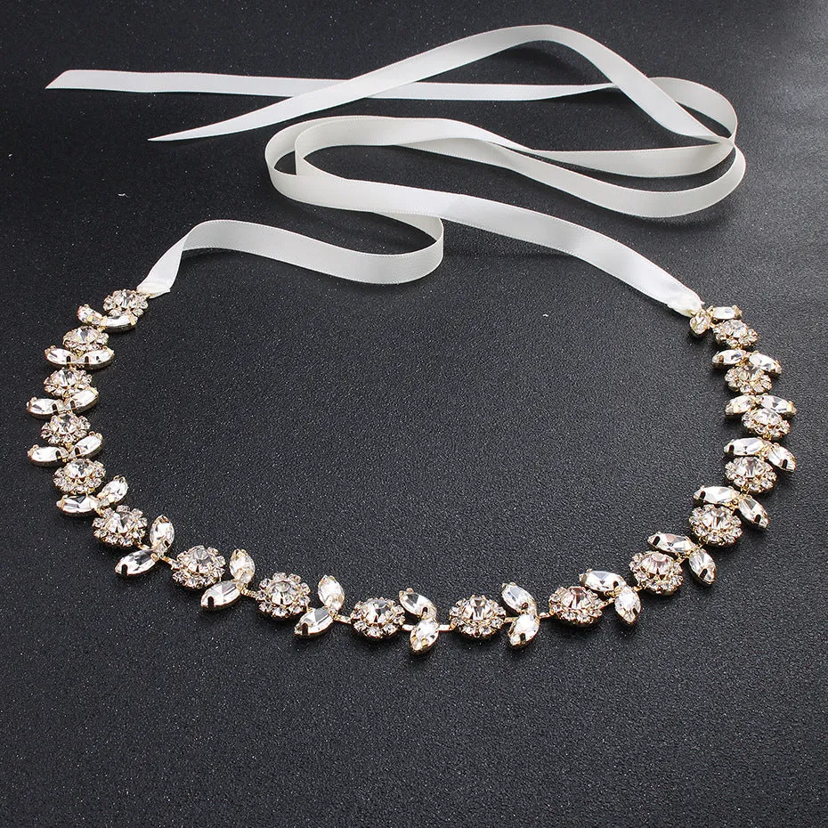 Retro Diamond Waist Chain  Sun Flower Belt Bridal Accessories