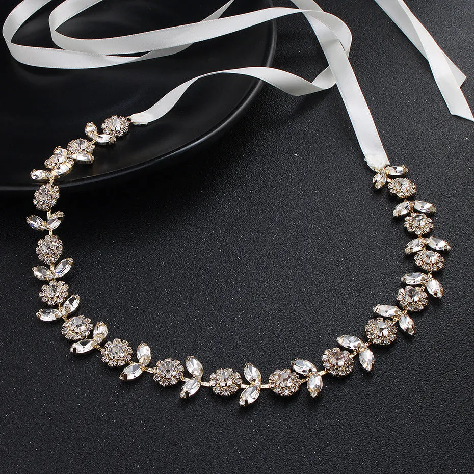 Retro Diamond Waist Chain  Sun Flower Belt Bridal Accessories