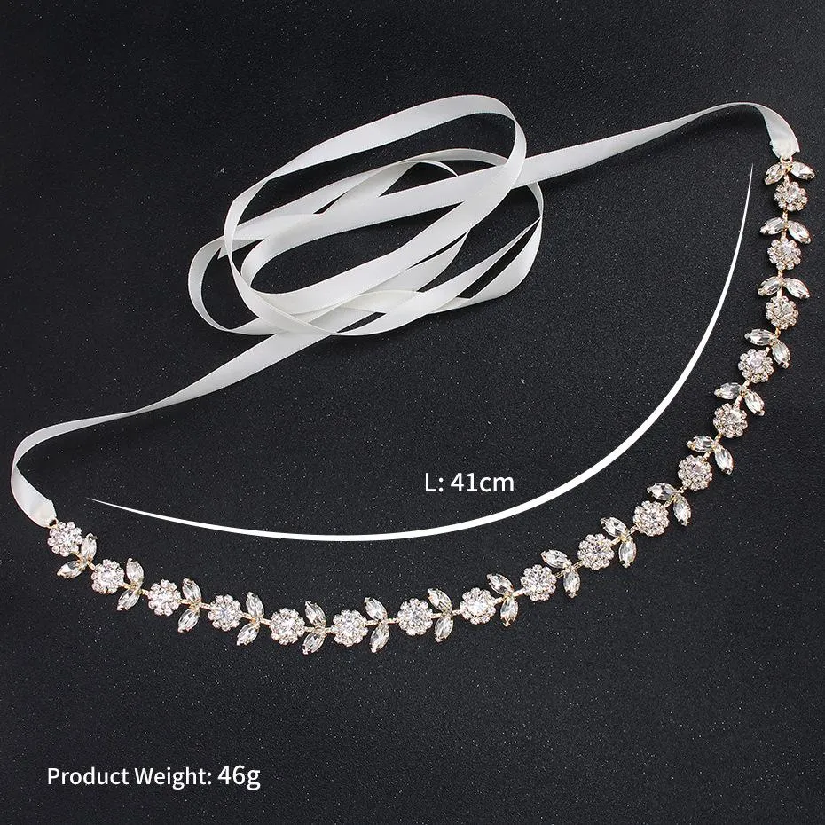 Retro Diamond Waist Chain  Sun Flower Belt Bridal Accessories