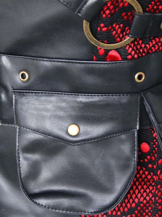 Retro Gothic Spiral Steel Boned Brocade Steampunk Bustiers Corset with Jacket and Belt