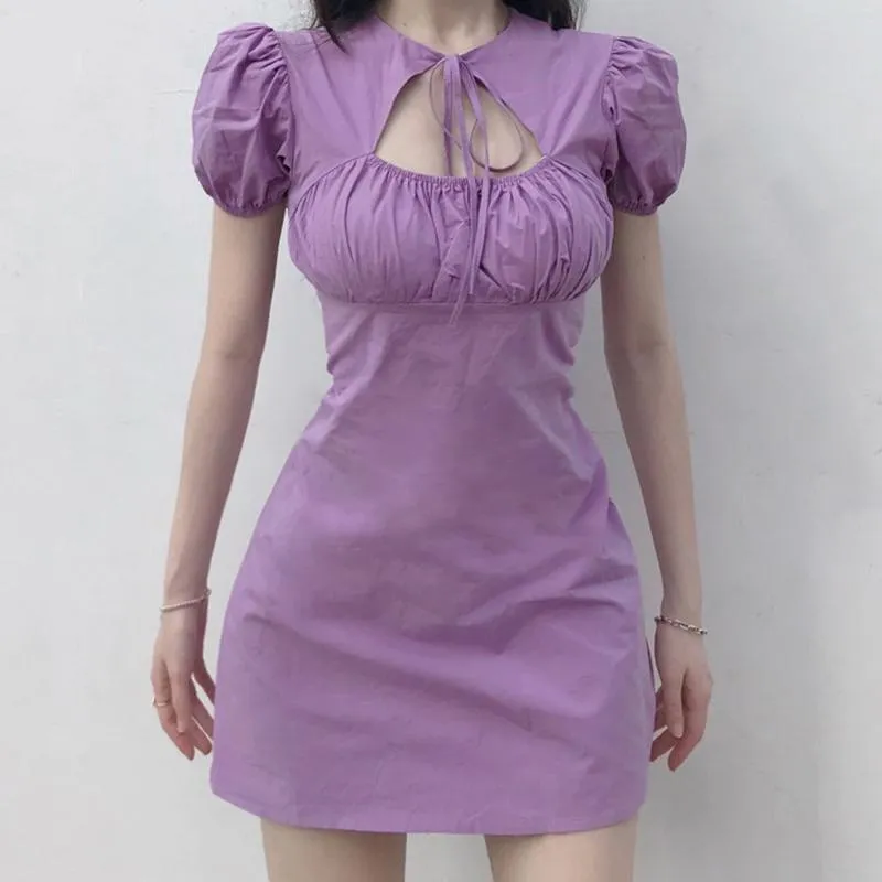 Retro Hollow Chest Dress SD00311