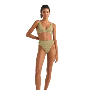 RHYTHM COVE STRIPE HI WAIST PANT OLIVE