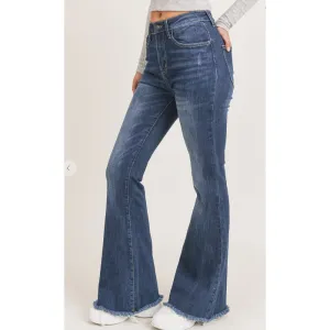 Risen High Rise Vintage Frayed Hem Flare