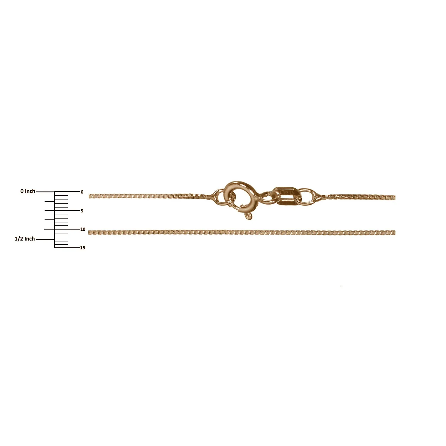 Rose Gold Chain, 18 Inch Rose Gold Plated Sterling Silver Chain for Women
