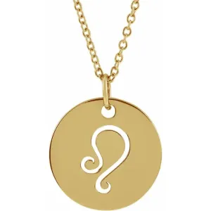 ROUND LEO CHARM | 14K GOLD