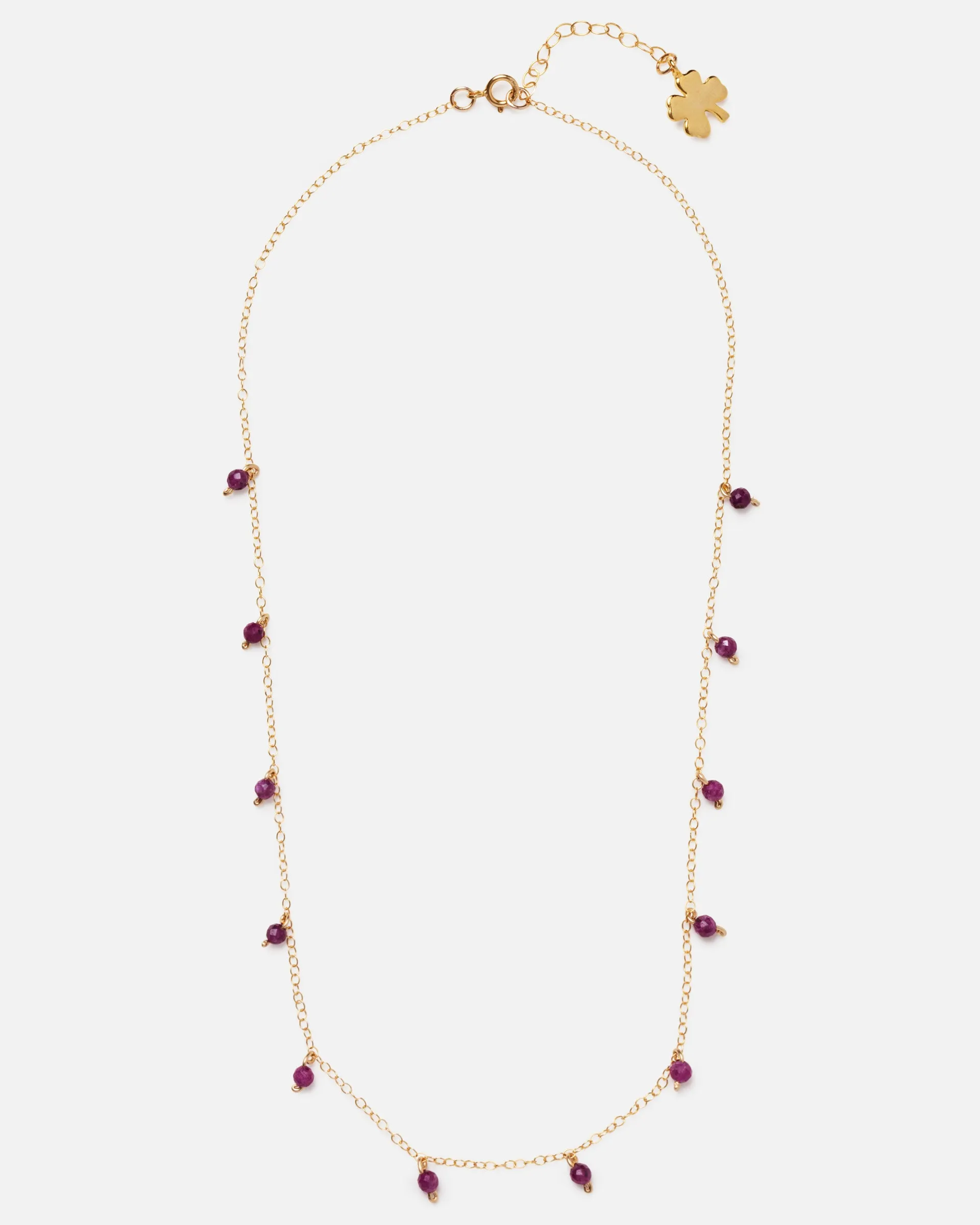 RUBY DAINTY 14K GOLD FILLED NECKLACE