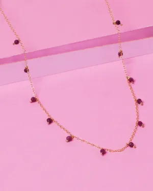 RUBY DAINTY 14K GOLD FILLED NECKLACE