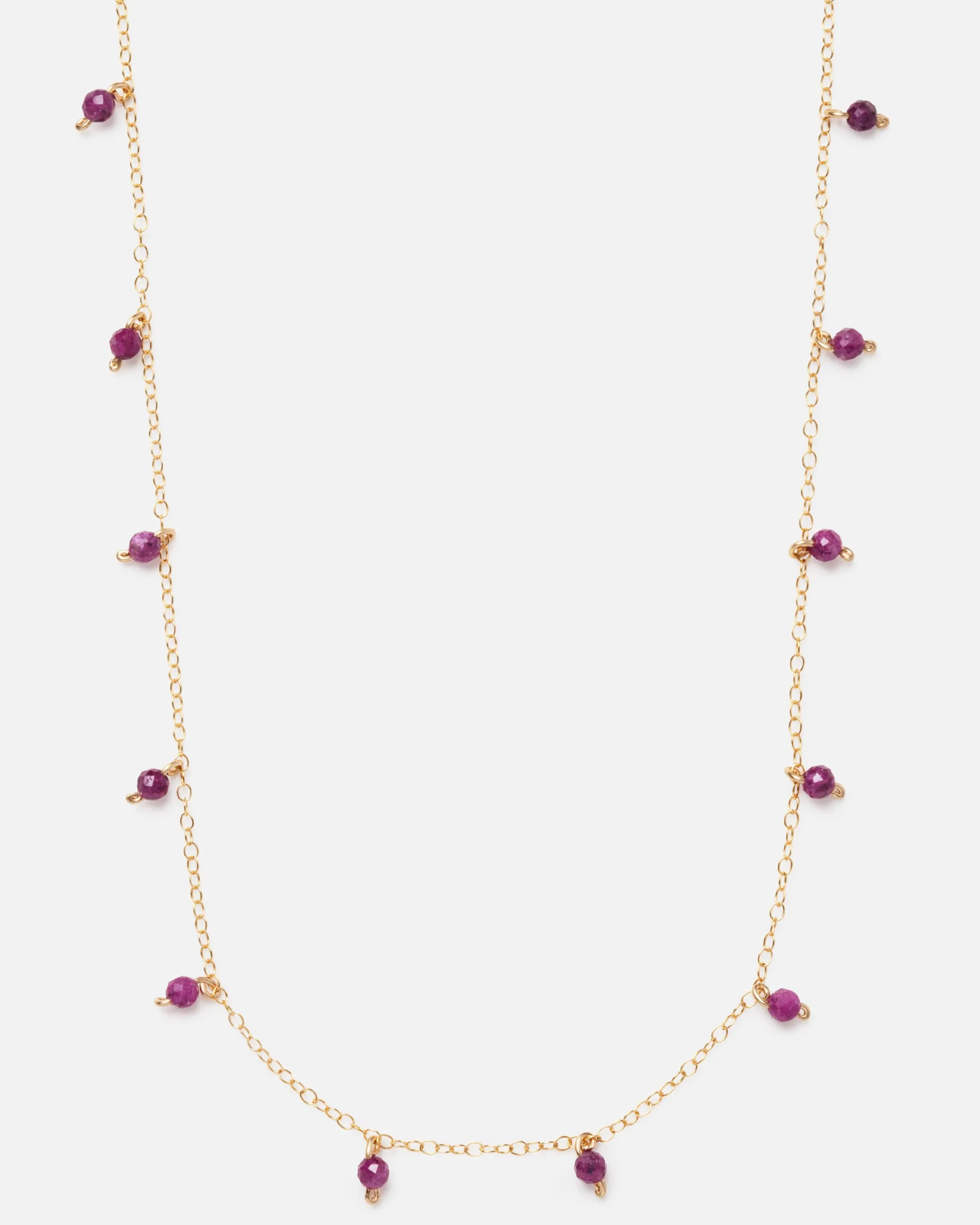 RUBY DAINTY 14K GOLD FILLED NECKLACE