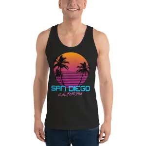 San Diego California Retro 80's Sunset Classic tank top (unisex)