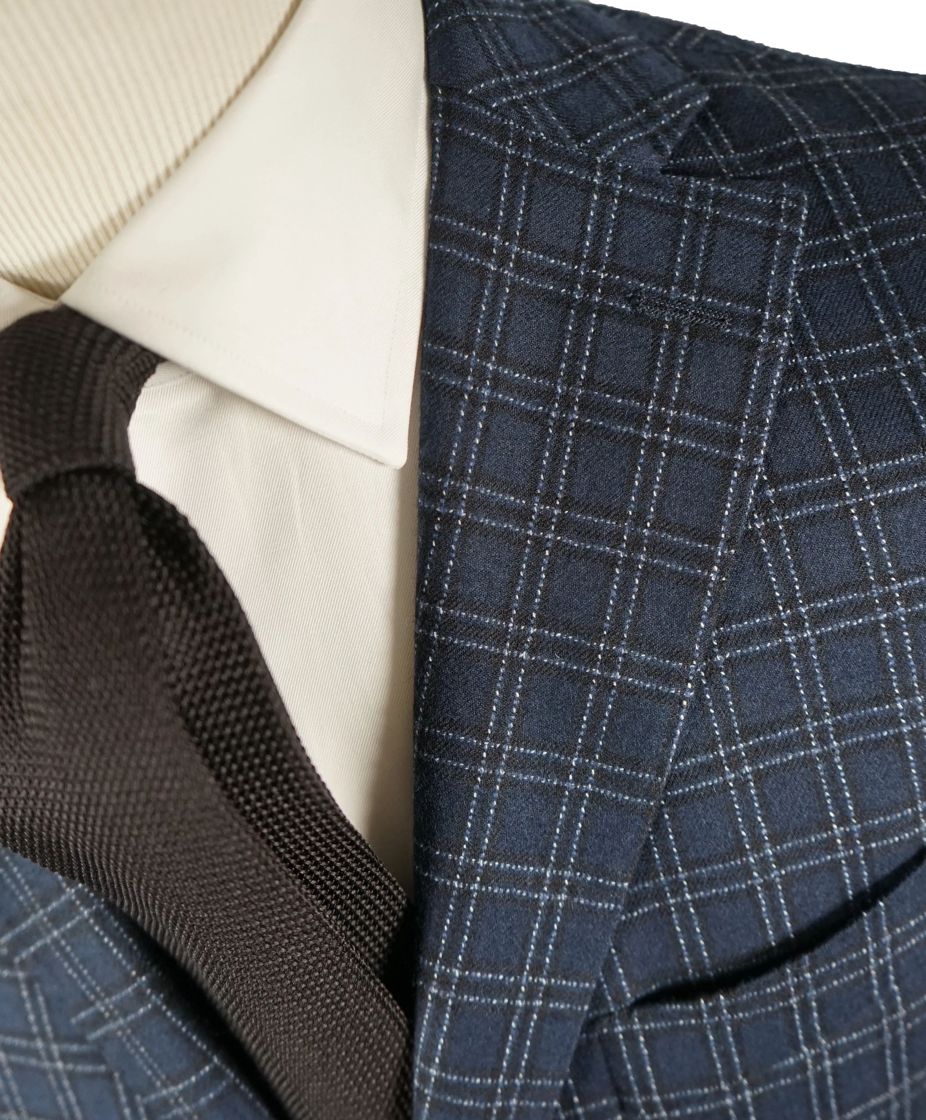 SARTORIE ZANARDELLI - Unlined Bold Plaid Patch Pocket Suit Made In Italy - 38R