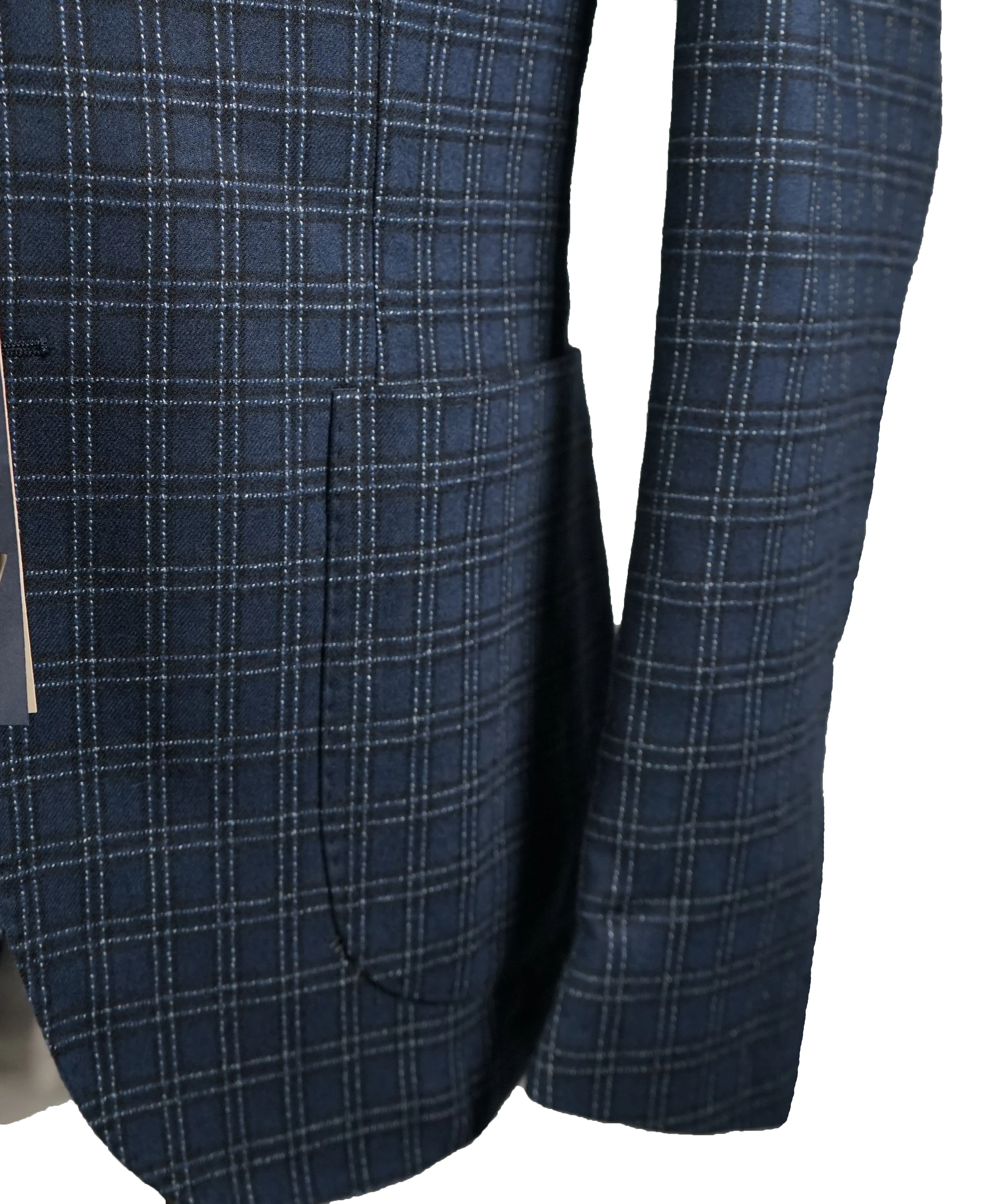 SARTORIE ZANARDELLI - Unlined Bold Plaid Patch Pocket Suit Made In Italy - 38R