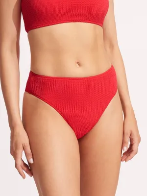 Sea Dive High Rise Bottom In Chilli Red
