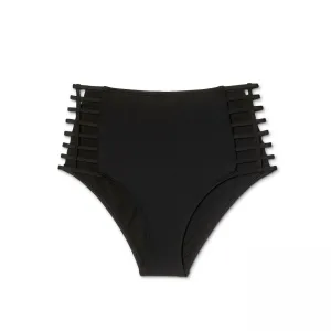 Shade & Shore Women's Caged Side High Waist Bikini Bottom