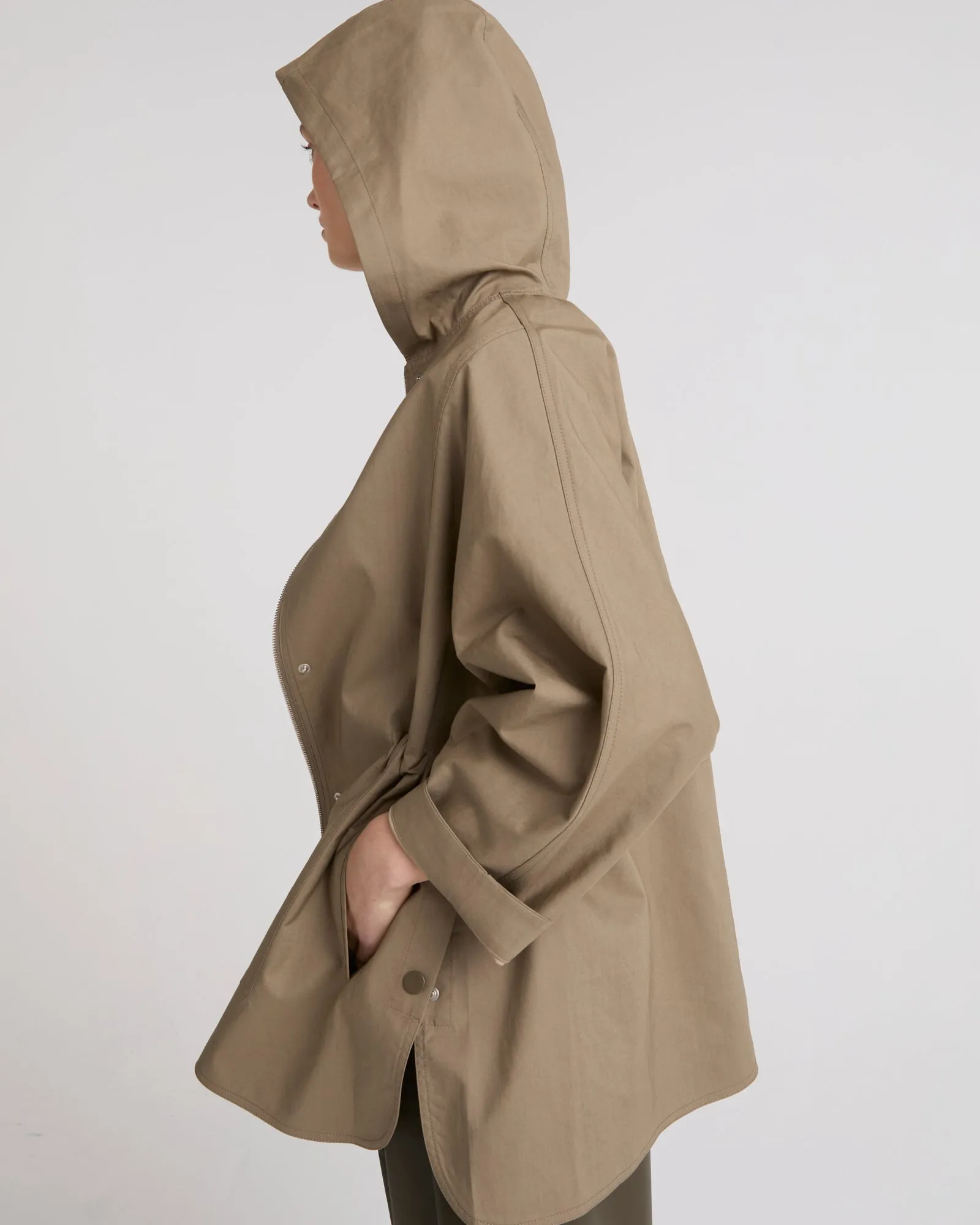 Short double-sided cotton cape