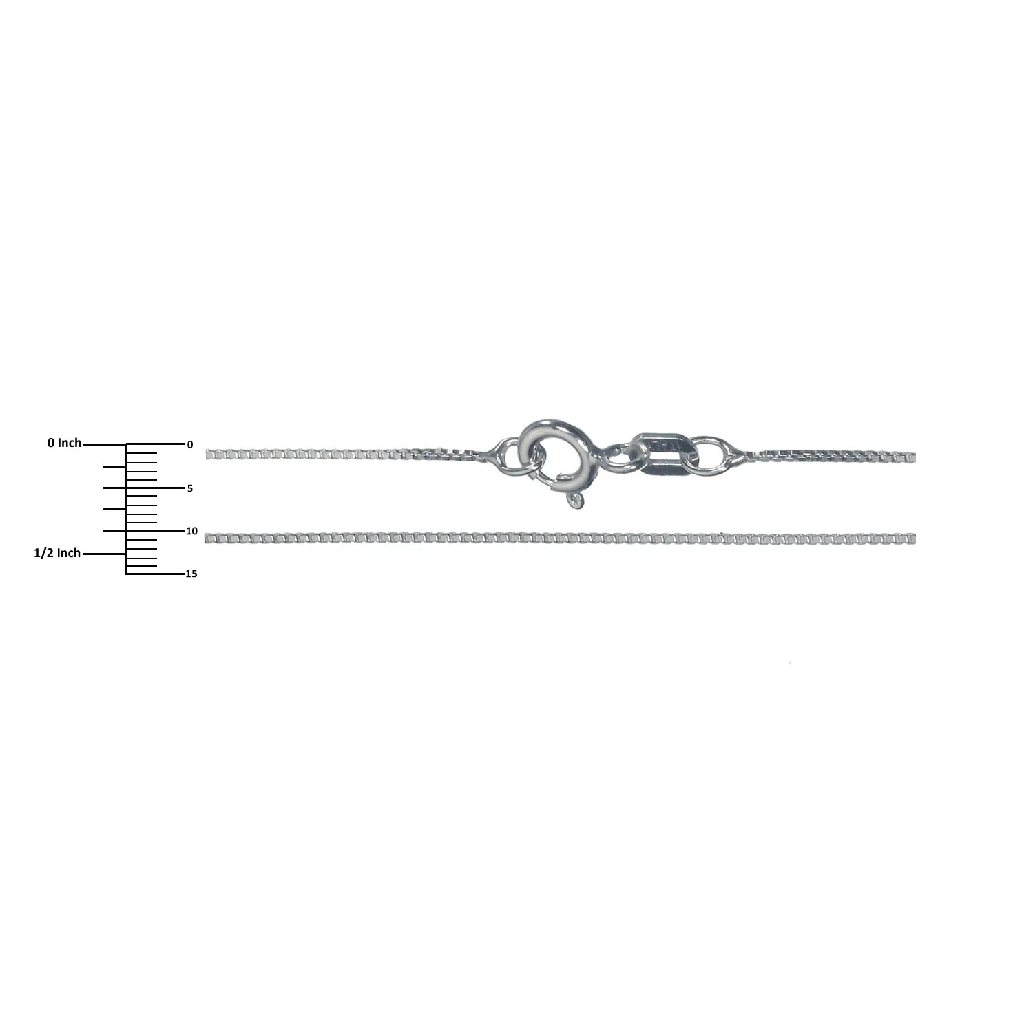 Silver Chain, Rhodium Plated 18 Inch Sterling Silver Chain for Women