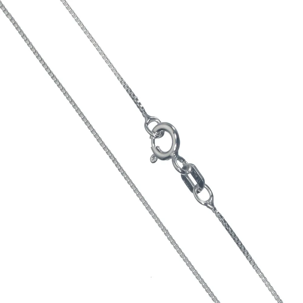 Silver Chain, Rhodium Plated 18 Inch Sterling Silver Chain for Women