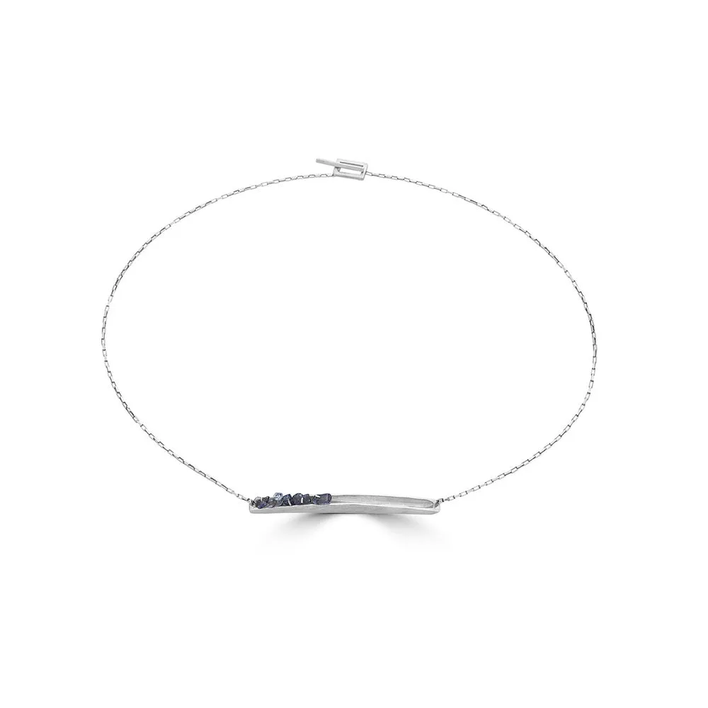 Silver Five Stone Necklace