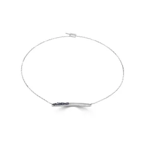 Silver Five Stone Necklace