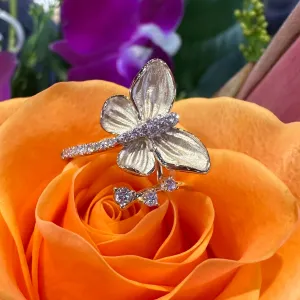 Simon G Monarch Butterfly 18K Yellow Gold Ring LR2767