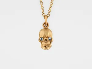 Skull Pendant Necklace in 18kt Gold
