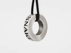 Snake Bones Ring Pendant in Oxidized Sterling Silver