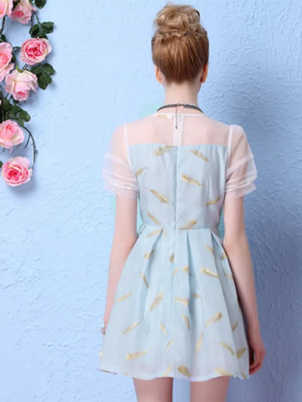 soft sky organza dress