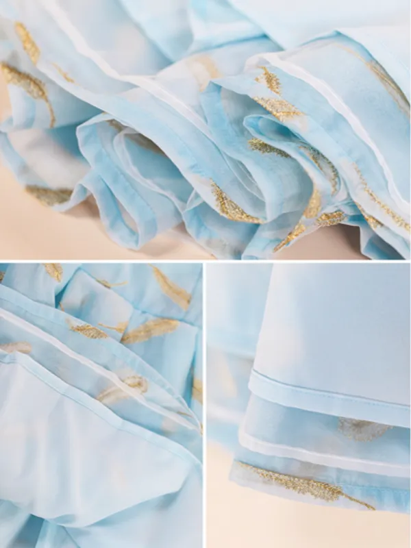 soft sky organza dress