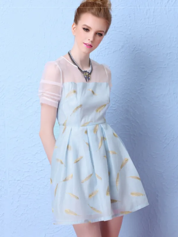 soft sky organza dress