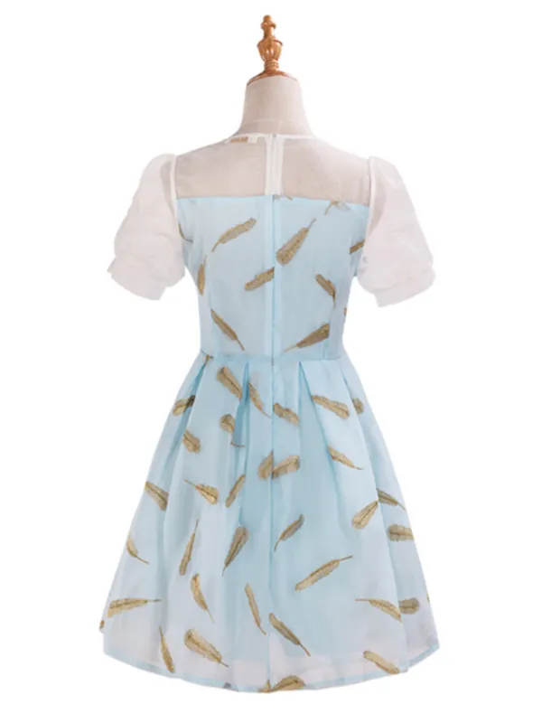 soft sky organza dress