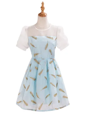 soft sky organza dress